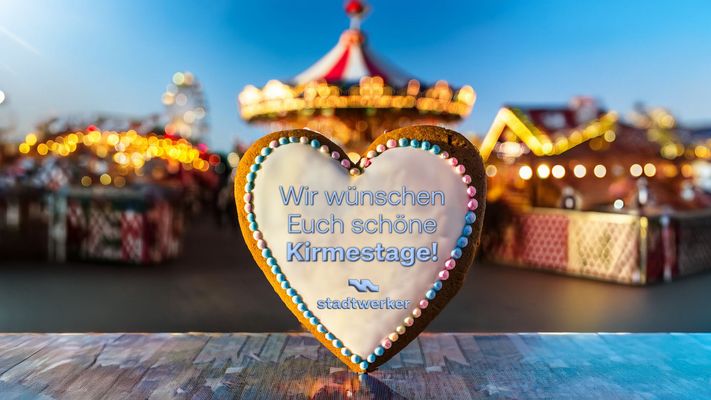 Kirmes-Motiv mit Lebkuchenherz